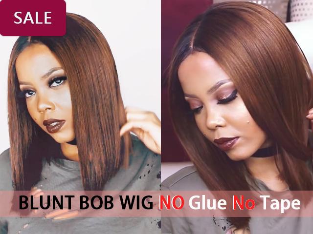 YAOARA Black/Brown Ombre Blunt Bob Wig YAOARA Black/Brown Ombre Blunt Bob Wig